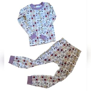 Hanna Andersson Peanuts Collection 2-piece long sleeved top pants pajama set